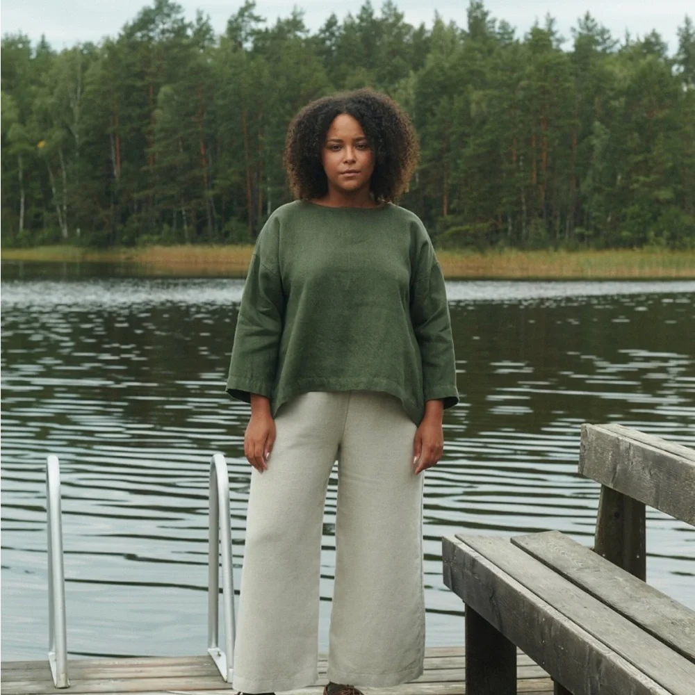 Linenfox Green Tunic L - Picture 7 of 7
